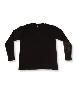 SHARK TOOTH RELAXED LONG SLEEVE - BLACK/GREY