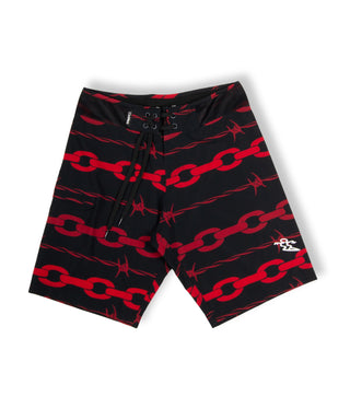 DAHUI BOARDSHORT - RED CHAIN