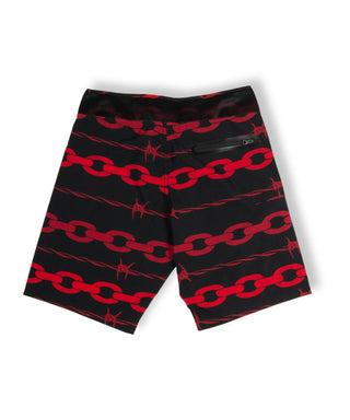 DAHUI BOARDSHORT - RED CHAIN