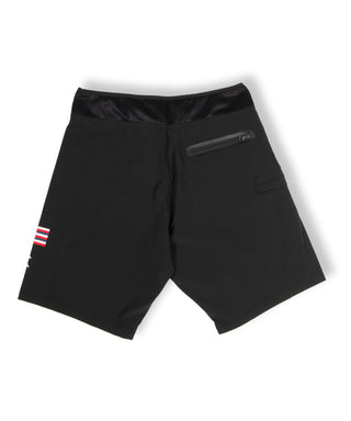 DAHUI BOARDSHORT - BLACK / HAWAIIAN FLAG