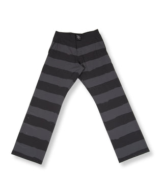 DAHUI HORIZONTAL STRIPE PANT - BLACK/GREY