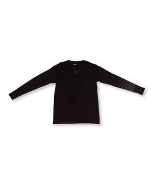 SHARK TOOTH RELAXED LONG SLEEVE - BLACK/DARK GREY