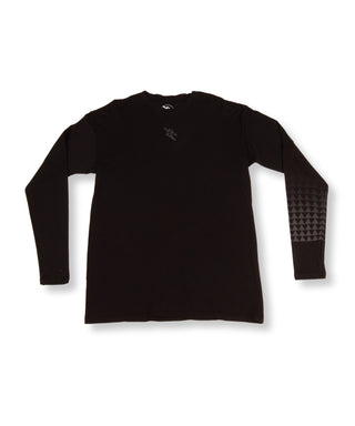 SHARK TOOTH RELAXED LONG SLEEVE - BLACK/DARK GREY