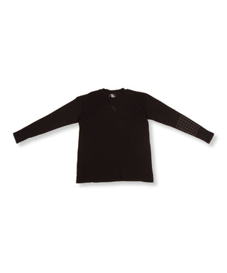 SHARK TOOTH RELAXED LONG SLEEVE - BLACK/GREY