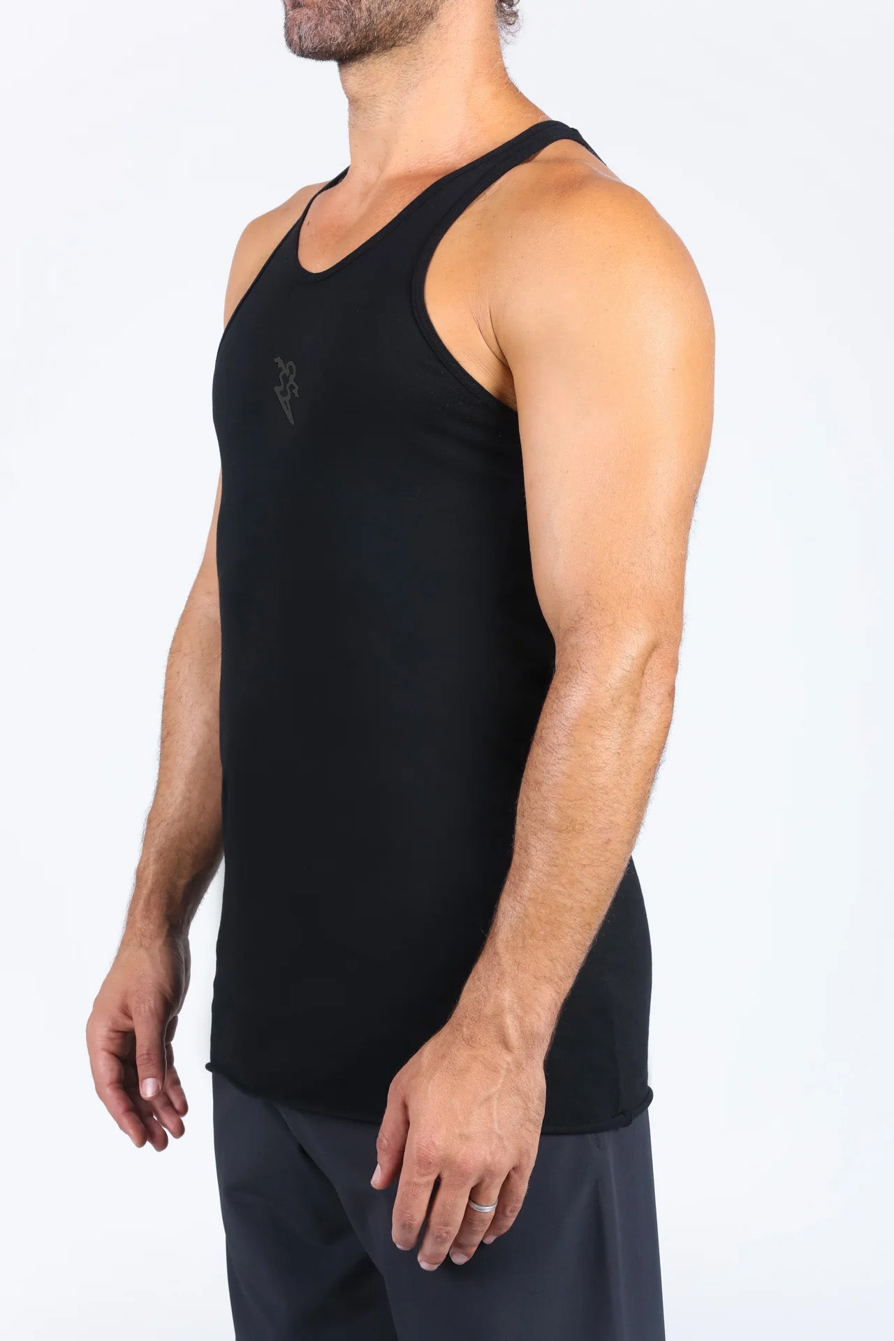 TATTOO TANK - BLACK/DARK GREY