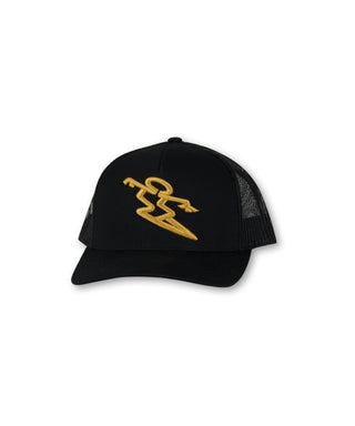 Retro Da Hui Trucker Hat - Black/Gold