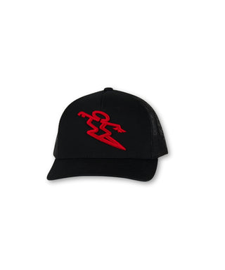 Retro Da Hui Trucker Hat - Black/Red