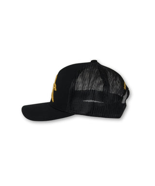 Retro Da Hui Trucker Hat - Black/Gold