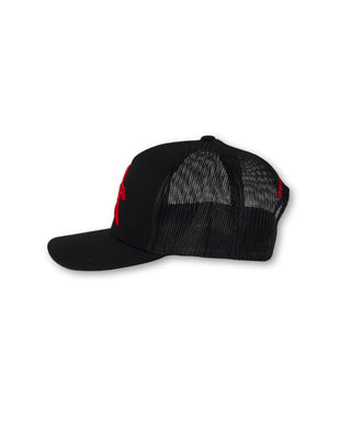 Retro Da Hui Trucker Hat - Black/Red