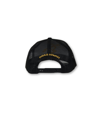 Retro Da Hui Trucker Hat - Black/Gold