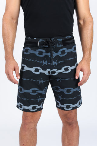 DAHUI BOARDSHORT - BLACK CHAIN