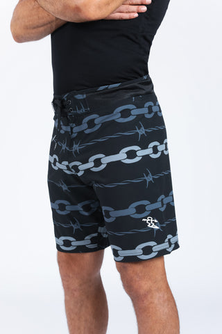 DAHUI BOARDSHORT - BLACK CHAIN
