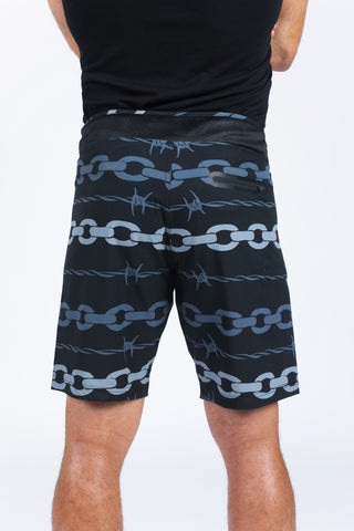 DAHUI BOARDSHORT - BLACK CHAIN