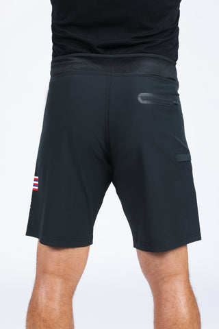 DAHUI BOARDSHORT - BLACK / HAWAIIAN FLAG