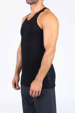 SHARK TOOTH TANK - BLACK/GREY