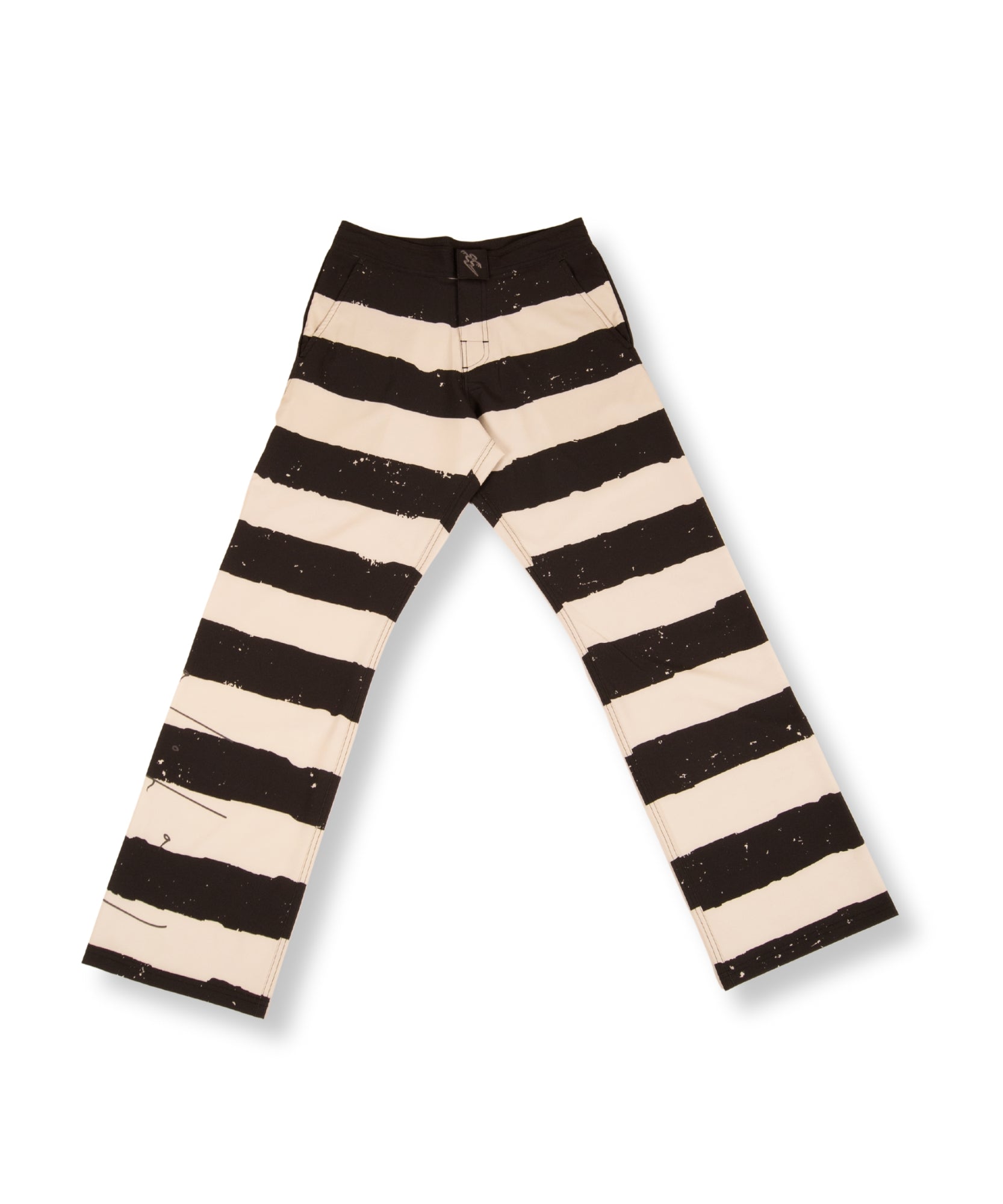 HORIZONTAL STRIPE PANT - BLACK/WHITE – Da Hui Clothing