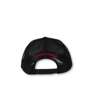5 Panel Da Hui Trucker Hat - Red/Black