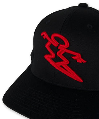 5 Panel Da Hui  Trucker Hat - Black / Gold