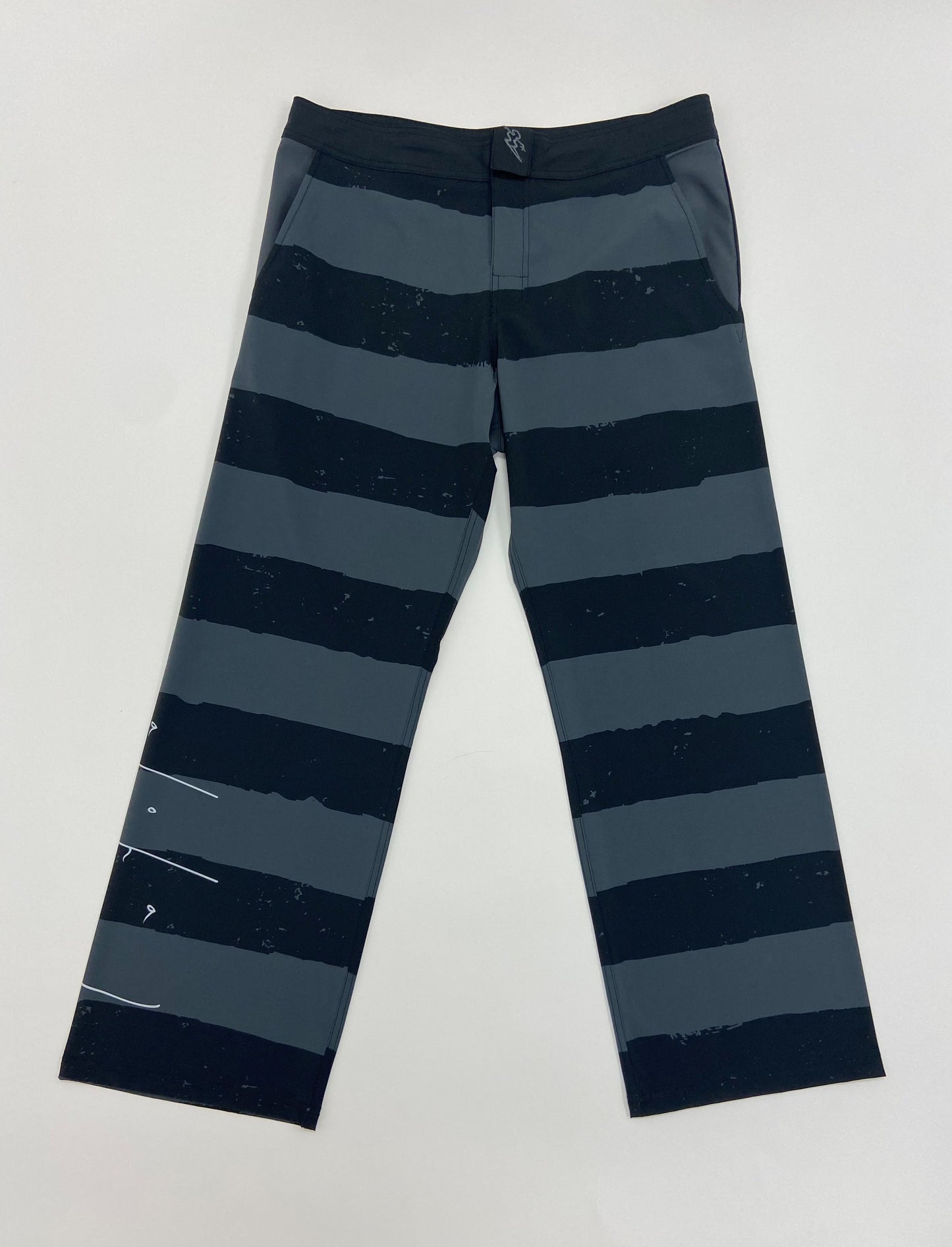 HORIZONTAL STRIPE PANT BLACK/GREY