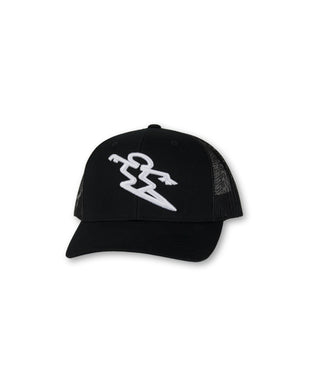 5 Panel Da Hui Trucker Hat - White/Black