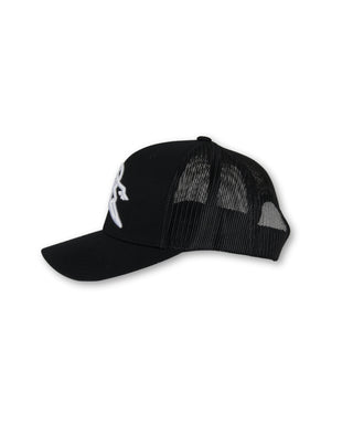 5 Panel Da Hui Trucker Hat - White/Black