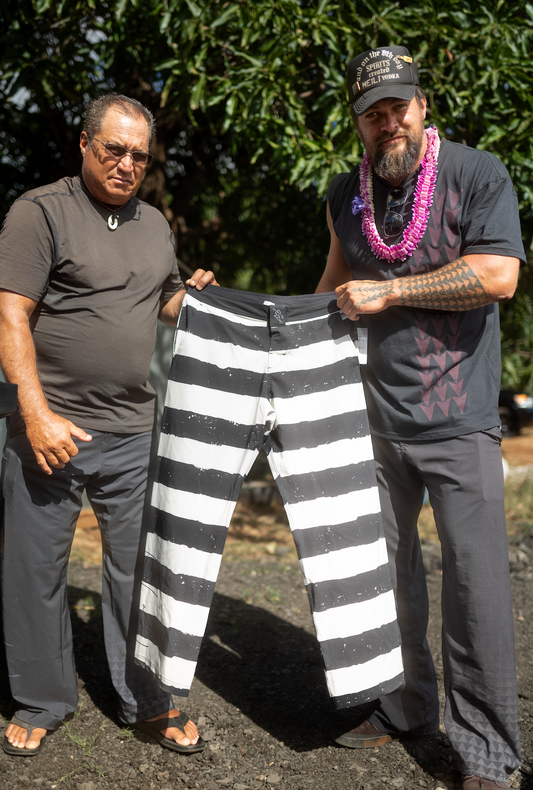 HORIZONTAL STRIPE PANT - BLACK/WHITE