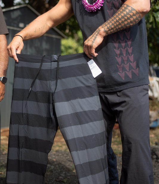 HORIZONTAL STRIPE PANT BLACK/GREY