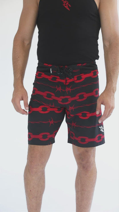 RED CHAIN BOARDSHORT